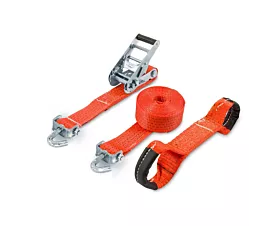 All Tie-Down Straps & Accessories Car tie-down strap -5T - 4.38m - 50mm – 3-part - Swivel hooks - Vehicle transportation All Tie-Down Straps & Accessories Car tie-down strap -5T - 4.38m - 50mm – 3-part - Swivel hooks - Vehicle transportation