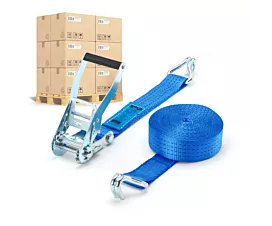 Pallet Tie-Down Straps 50mm Pallet Tie-downs - 4T - 9m - 50mm - 2-part - Double J-hook - Blue - 320pcs Pallet Tie-Down Straps 50mm Pallet Tie-downs - 4T - 9m - 50mm - 2-part - Double J-hook - Blue - 320pcs