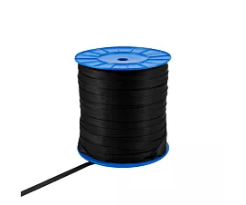 All Black Webbing Polyester band 15mm - 700kg - 500m op rol - zwart