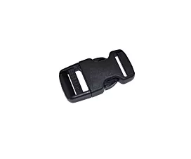 All Black Hardware Side release plastic buckle - 25mm