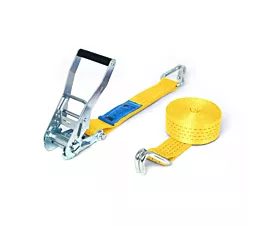 All Tie-Down Straps 50mm Tie-Down Strap - 4T - 9m - 50mm - 2-part - Double J-hook - Yellow