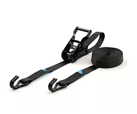 Up to 1.5T - Standard Tie-down Strap - 1.2T - 25mm - 2-part - Ratchet - Black + Custom label