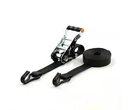 All Black Tie-Down Straps Tie-Down Strap - 5T - 50mm - 2-part - Removable ratchet handle - Black + Custom label