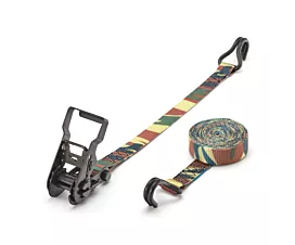 All Tie-Down Straps 25mm Tie-down - 800kg - 25mm - 2-part - Ratchet & Double J-hook - Camouflage + Custom label