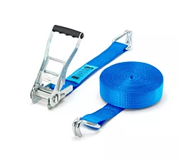 All Tie-Down Straps 50mm Tie-Down Strap - 5T - 10m - 50mm - 2-part - Double J-hook - Blue