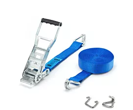 Custom Tie-Down Straps - 50mm Tie-Down Strap - ERGO 5T - 2-part - Double J-hook/ Open rave hook - Personalized