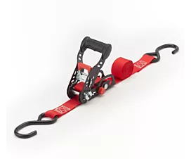 All Tie-Down Straps 25mm Tie-down - 500kg - 2m - 25mm - Retractable ratchet + S-hook - Red All Tie-Down Straps 25mm Tie-down - 500kg - 2m - 25mm - Retractable ratchet + S-hook - Red
