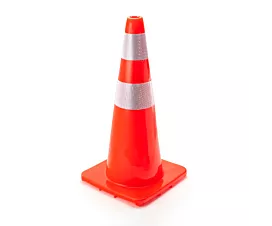 All Warning Material Traffic cone - Orange with reflective stripes - 70cm