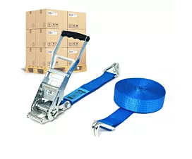 Pallet Tie-Down Straps 50mm Pallet Tie-downs - ERGO 5T - 12m - 50mm - 2-part - STF500 - Blue - 200pcs Pallet Tie-Down Straps 50mm Pallet Tie-downs - ERGO 5T - 12m - 50mm - 2-part - STF500 - Blue - 200pcs